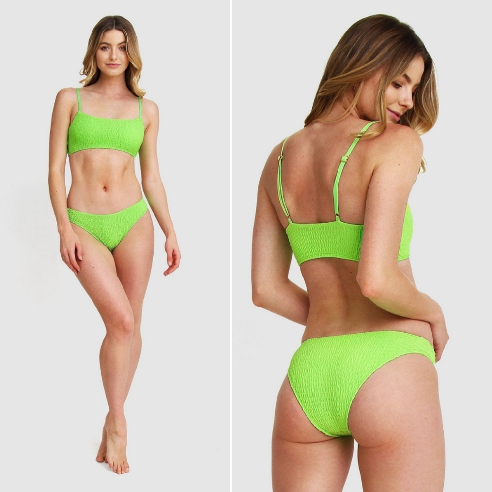 🆕️ Mosmann Australia Ribbed Bikini Swim Set in Havana Lime Neon